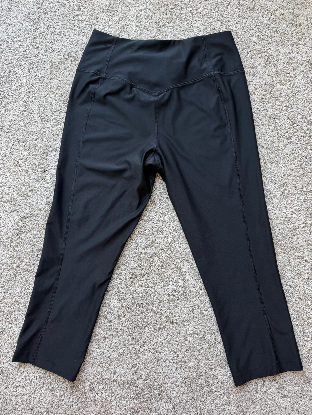 Nike Dri-FIT Black High Rise Cropped Athletic Leggings Small Yoga Running